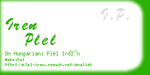 iren plel business card